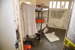 Ridgeland Correctional Institute jail cell where inmate Michael Edwards was found strangled in 2019. Cellmate Jeffrey Bryan Henderson pleaded guilty to the killing in August 2023.