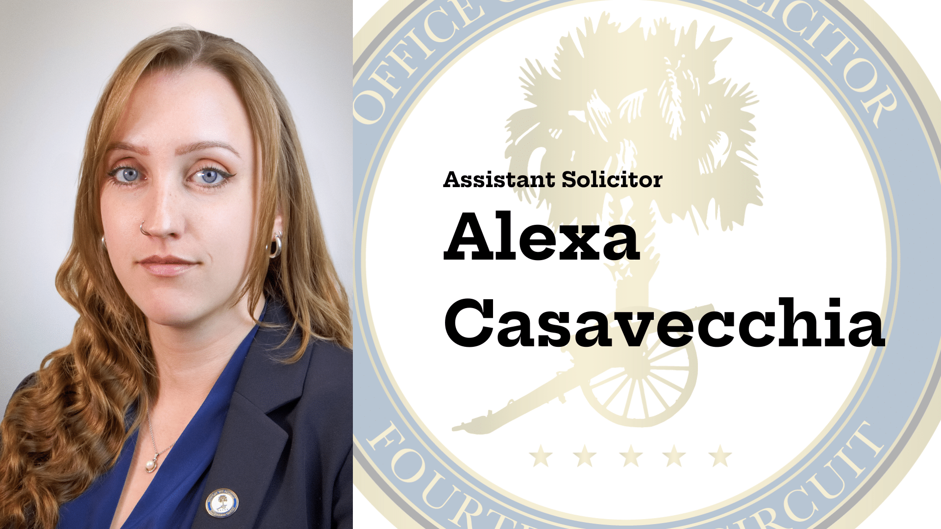 Assistant Solicitor Alexa Casavecchia graphic banner
