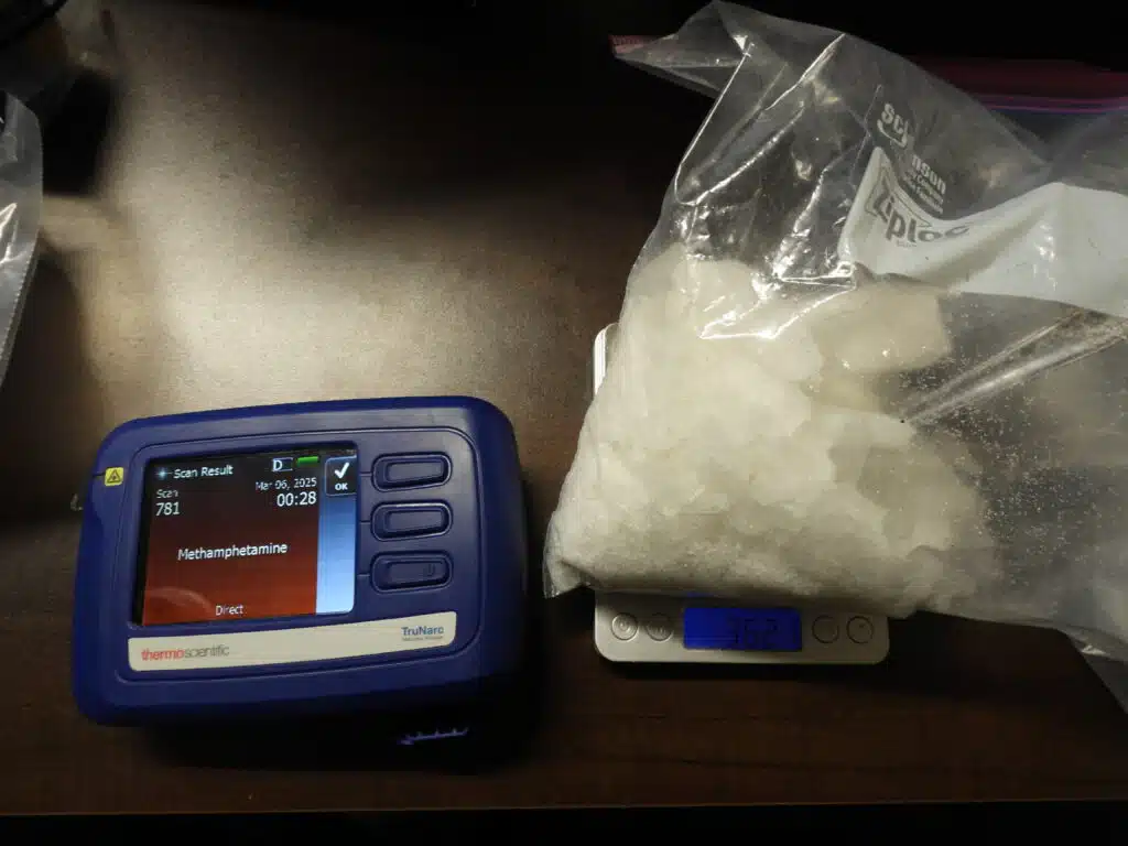 Methamphetamine recovered from a seizure at the Ridgeland home of Jan Louis Ortiz-Rolon.
